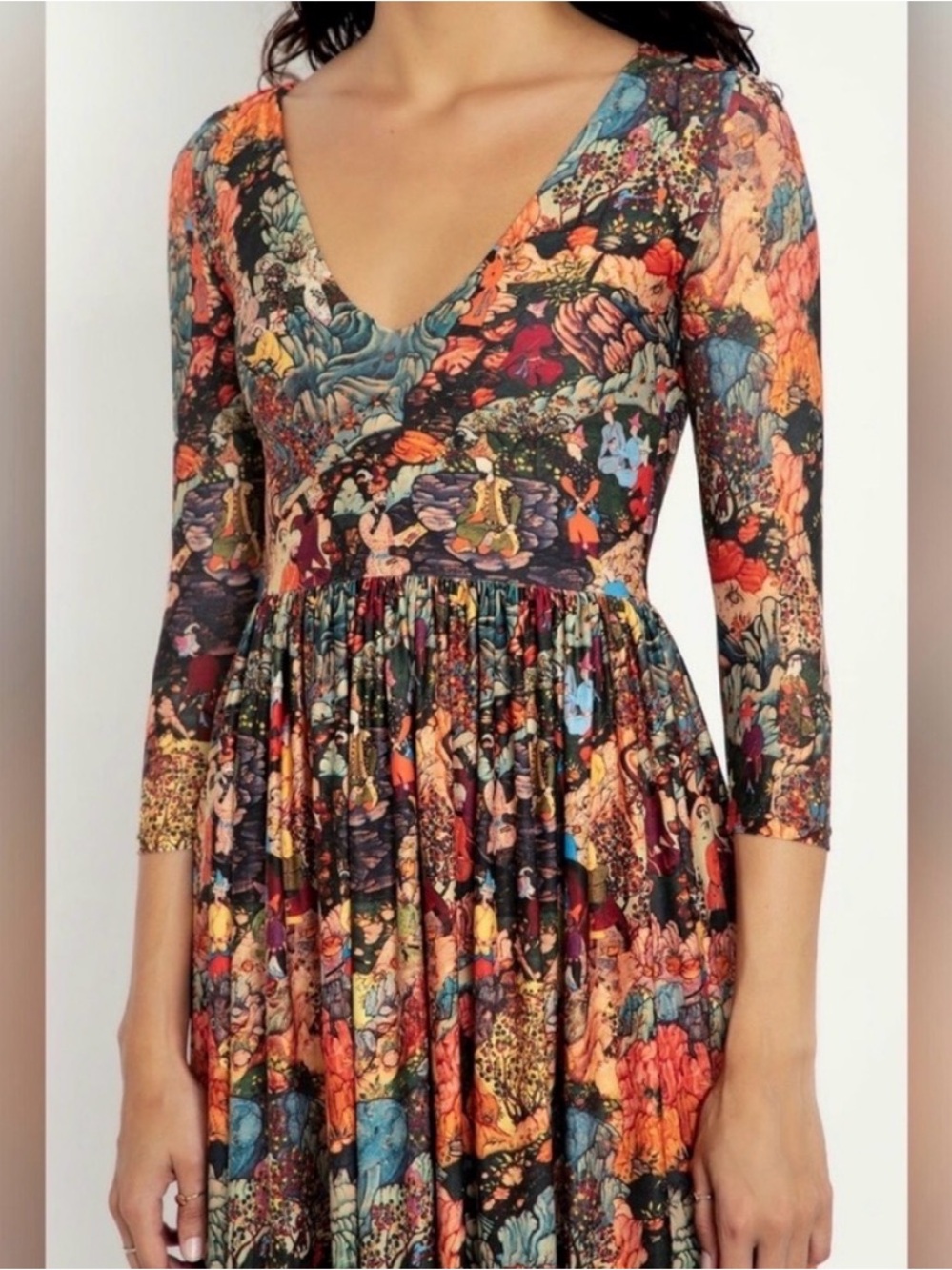 Blackmilk Sultan Humayan and His Brother in Nature 3/4 Sleeve Dress - Picture 5 of 12